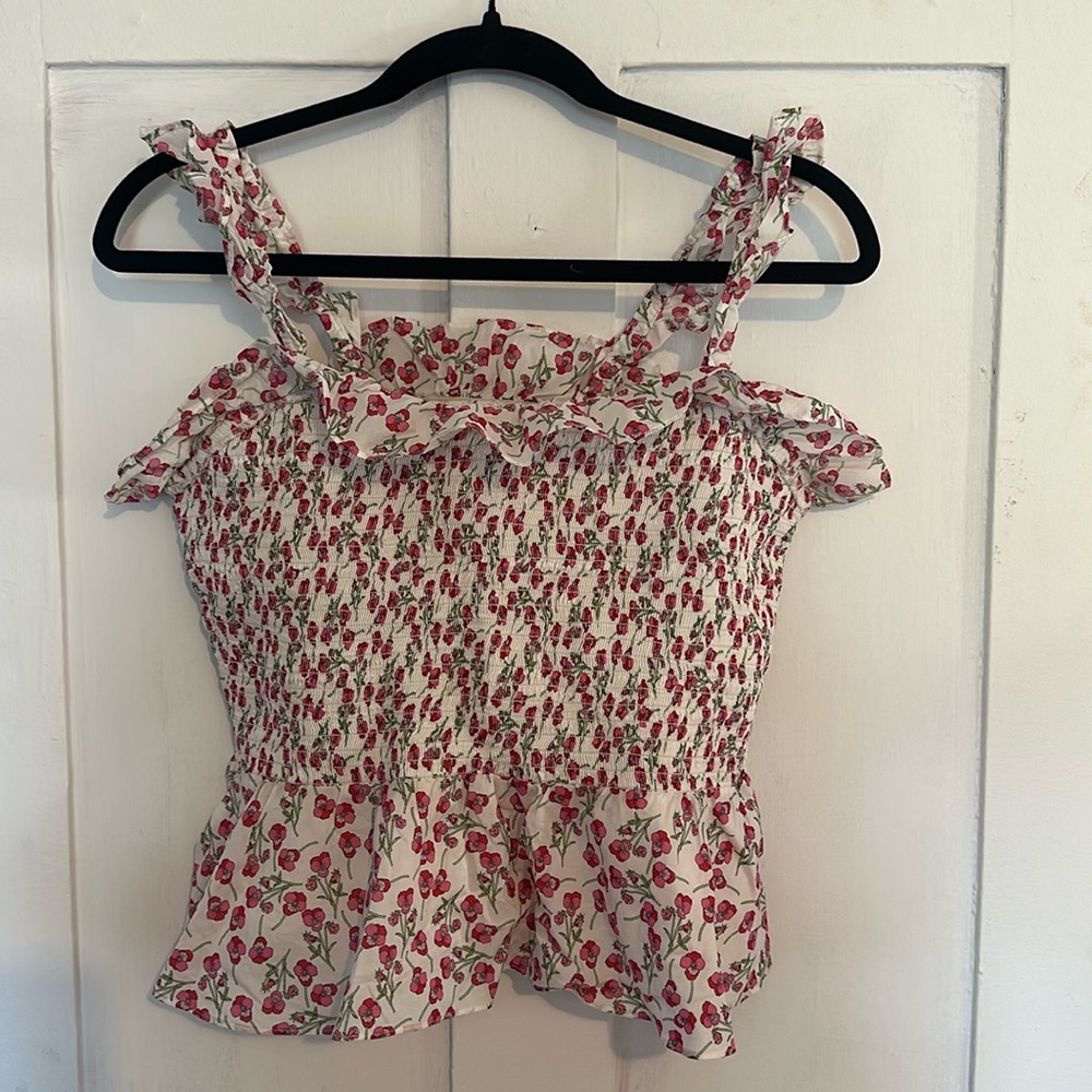 J Crew floral tank top